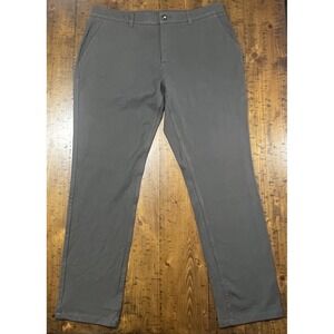 Mugsy Pants Mens 38x32 Brooks Chino Gray Stretch Business Casual K6PNBC